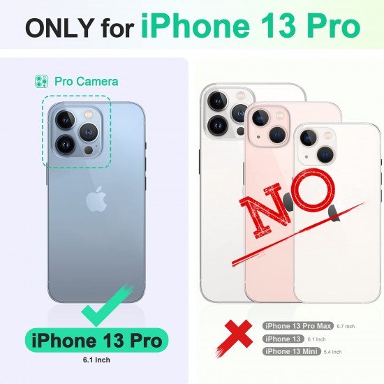 TUCCH Hoesje compatibel met iPhone 13 Pro 2021, ultra slank schokbestendig beschermend TPU bumper hoesje met [glazen schermbeschermer], anti-kras telefoonhoesje voor iPhone 13 Pro, gele ananas