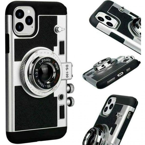 Cekell Emily In Paris Telefoonhoesje Vintage Camera Case Cover Leuke 3D Retro Case Compatibel met IPhone 11 6.1 Inch