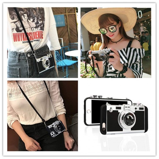 Cekell Emily In Paris Telefoonhoesje Vintage Camera Case Cover Leuke 3D Retro Case Compatibel met IPhone 11 6.1 Inch