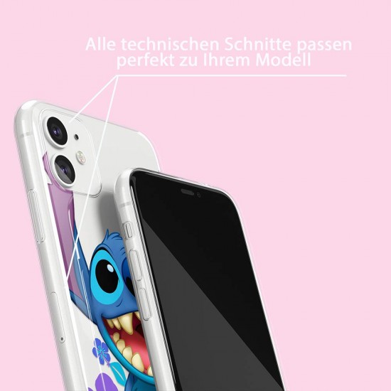 ERT GROUP mobiel telefoonhoesje voor Apple Iphone 11 origineel en officieel erkend Disney patroon Stitch 001 optimaal aangepast aan de vorm van de mobiele telefoon, gedeeltelijk bedrukt