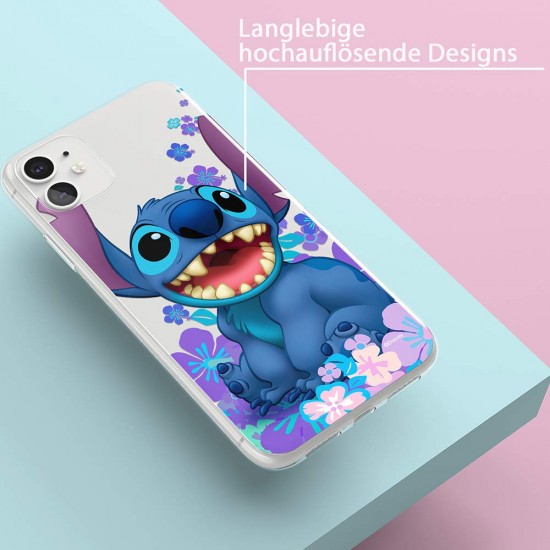 ERT GROUP mobiel telefoonhoesje voor Apple Iphone 11 origineel en officieel erkend Disney patroon Stitch 001 optimaal aangepast aan de vorm van de mobiele telefoon, gedeeltelijk bedrukt