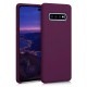 kwmobile telefoonhoesje compatibel met Samsung Galaxy S10 Plus / S10+ - Hoesje met siliconen coating - Smartphone case in bordeaux-violet