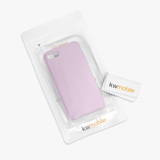 kwmobile telefoonhoesje compatibel met Apple iPhone SE (2022) / SE (2020) / 8/7 - Hoesje met siliconen coating - Smartphone case in mauve