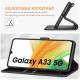 Ganbary Compatibel met Samsung Galaxy A33 5G hoesje, premium PU-lederen flip portemonnee telefoonhoesje [volledige bescherming] [kaartsleuven] [Kickstand] voor Samsung Galaxy A33 5G, zwart