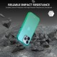 TUCCH Hoesje compatibel met iPhone 13 Pro, ultradunne TPU Gradient Clear Shockproof Case Cover met [glazen schermbeschermer], anti-kras volledig beschermend mobiele telefoonhoesje, blauw en groen