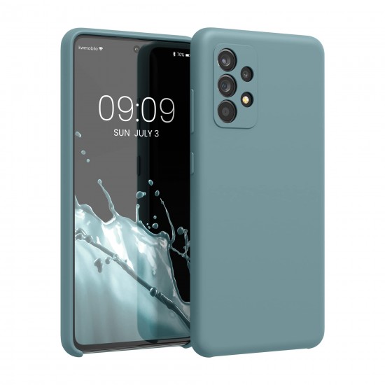 kwmobile telefoonhoesje compatibel met Samsung Galaxy A52 / A52 5G / A52s 5G - Hoesje met siliconen coating - Smartphone case in Arctische nacht