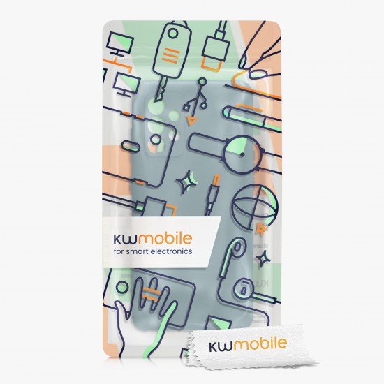 kwmobile telefoonhoesje compatibel met Samsung Galaxy A52 / A52 5G / A52s 5G - Hoesje met siliconen coating - Smartphone case in Arctische nacht