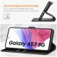 Ganbary Compatibel met Samsung Galaxy A53 5G hoesje, premium PU-lederen flip portemonnee telefoonhoesje [volledige bescherming] [kaartsleuven] [Kickstand] voor Samsung Galaxy A53 5G, zwart