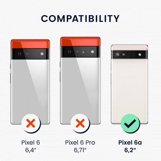 kwmobile telefoonhoesje compatibel met Google Pixel 6a - Hoesje voor smartphone - Back cover in grijsgroen