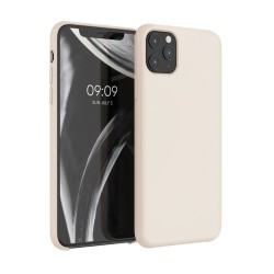 kwmobile telefoonhoesje compatibel met Apple iPhone 11 Pro Max - Hoesje met siliconen coating - Smartphone case in crème