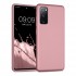 kwmobile telefoonhoesje compatibel met Samsung Galaxy S20 FE - Hoesje voor smartphone - Back cover in metallic roségoud