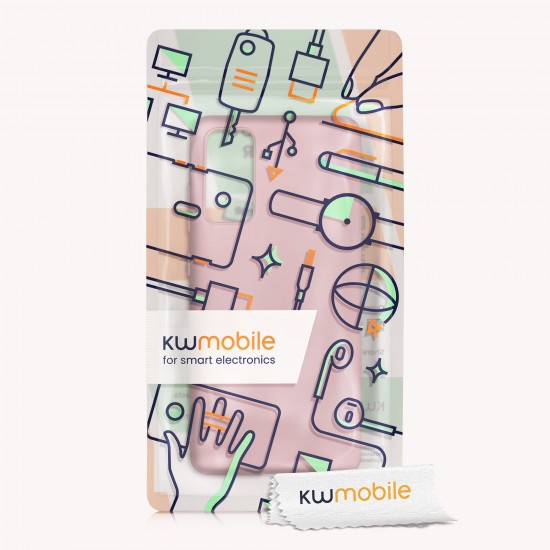 kwmobile telefoonhoesje compatibel met Samsung Galaxy S20 FE - Hoesje voor smartphone - Back cover in metallic roségoud