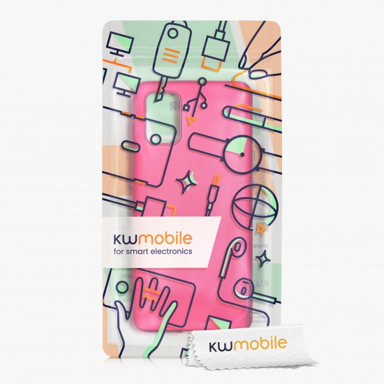 kwmobile telefoonhoesje compatibel met Samsung Galaxy A71 - Hoesje voor smartphone - Back cover in metallic roze