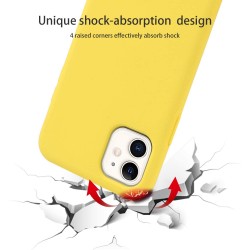 IMIKOKO Vloeibare siliconen hoes compatibel met iPhone 11 (6,1 inch), mat vloeibare siliconen telefoonhoes, stootvast, zachte siliconen cover, krasbestendig, anti-geel, beschermhoes met iPhone 11