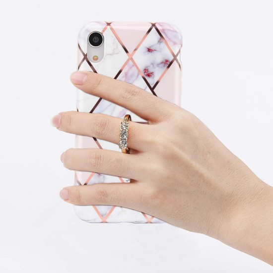 Imikoko Hoes voor iPhone X/XS Hoes Mobiele telefoonhoes met Ring Beschermende Elegant Beschermend Schokbestendig Hoesje Achterkant Hoes Bloemenpatroon TPU Siliconen Retro Bloemen Serie Mode Ontwerp Anti-stof Krassen (Bloemen 4)