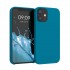 kwmobile telefoonhoesje compatibel met Apple iPhone 12 mini - Hoesje met siliconen coating - Smartphone case in Caribisch blauw