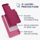 kwmobile telefoonhoesje compatibel met Samsung Galaxy S21 - Hoesje met siliconen coating - Smartphone case in frambozenroze