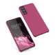 kwmobile telefoonhoesje compatibel met Samsung Galaxy S21 - Hoesje met siliconen coating - Smartphone case in frambozenroze