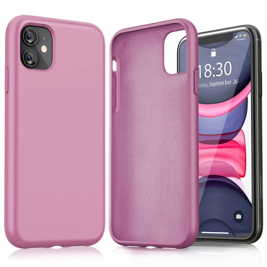 Gahwa Hoesje voor iPhone 11 hoesje van 6,1 inch, vloeibare siliconen mobiele telefoonhoesje, krasbestendig, valbescherming, anti-vingerafdruk, ultradunne hoes