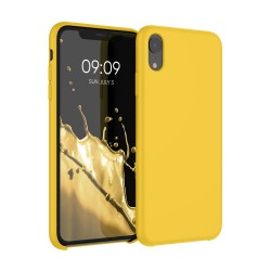 kwmobile telefoonhoesje compatibel met Apple iPhone XR - Hoesje met siliconen coating - Smartphone case in honinggeel