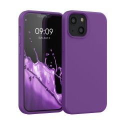 kwmobile telefoonhoesje compatibel met Apple iPhone 13 mini - Hoesje met siliconen coating - Smartphone case in orchidee lila