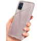 ONEFLOW Glitter Case Telefoonhoesje, compatibel met Samsung Galaxy A51, glitterhoesje, schokbestendig, siliconen, dun hoesje met diamantenstrass, blingbling, Glans - Rosé