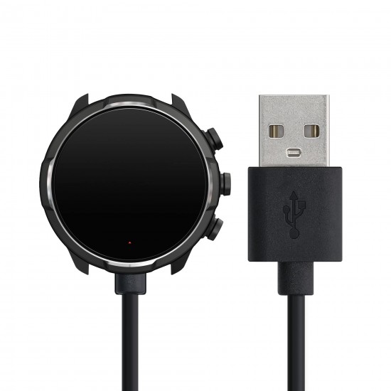 kwmobile USB-oplaadkabel compatibel met Suunto Peak 9 - Kabel voor smartwatch - zwart