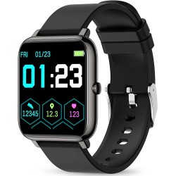 Popglory Smartwatch, fitnesstracker met bloeddrukmeting, fitnesshorloge met hartslagmeter, slaapmonitor, IP67-waterdicht, sporthorloge, stappenteller voor Android en iOS smartwatch, voor dames en heren