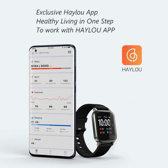 HAYLOU LS02 Smart watch 2, zwart