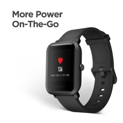 Amazfit Bip Smartwatch hartslagmeter GPS fitness activiteitentracker stappenteller waterdicht internationale versie, zwart