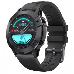 CUBOT Smartwatch voor heren, polshorloge, 450 mAh, rond, 5 ATM, waterdicht, polshorloge, sporthorloge, fitnesstracker met stappenteller, compatibel met iOS en Android, zwart