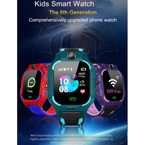 N3 ZELEK Smartwatch voor Kinderen Waterdicht Polshorloge Kinderen Volgen Smartwatch Kinderen met Camera SOS Oproep Wekker Kleurentouchscreen Spraakchat voor Kinderen Cadeau Vakantie Leren