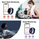 TEFLOTY Smartwatch voor dames en heren, 1,4 inch touchscreen, fitnesshorloge, IP68 waterdicht, met hartslagmeting, stappenteller, slaapmonitor, 8 trainingsmodi, sporthorloge voor iOS Android, blauw