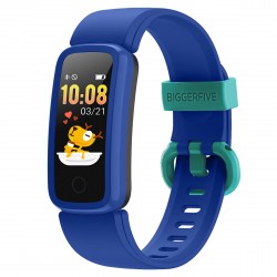 BIGGERFIVE Vigor Fitnesstracker voor Kinderen Meisjes Jongens Tieners, Activiteitstracker, Stappenteller, Hartslagmeter, Slaapmonitor, Stopwatch, IP68 Waterdicht Calorie Health Tracker met Wekker