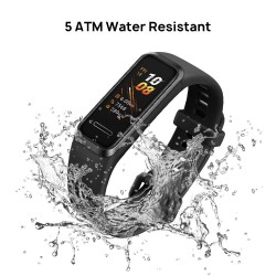 HUAWEI Band 4 Smart Band, fitnessactiviteitentracker met 0,96 „kleurenscherm, 24/7 continue hartslagmeter, slaaptracking, 5ATM waterdicht, tot 6 dagen gebruikstijd, grafietzwart