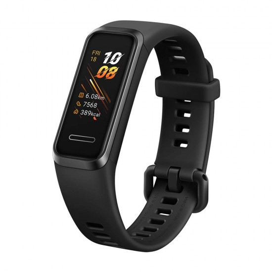 HUAWEI Band 4 Smart Band, fitnessactiviteitentracker met 0,96 „kleurenscherm, 24/7 continue hartslagmeter, slaaptracking, 5ATM waterdicht, tot 6 dagen gebruikstijd, grafietzwart