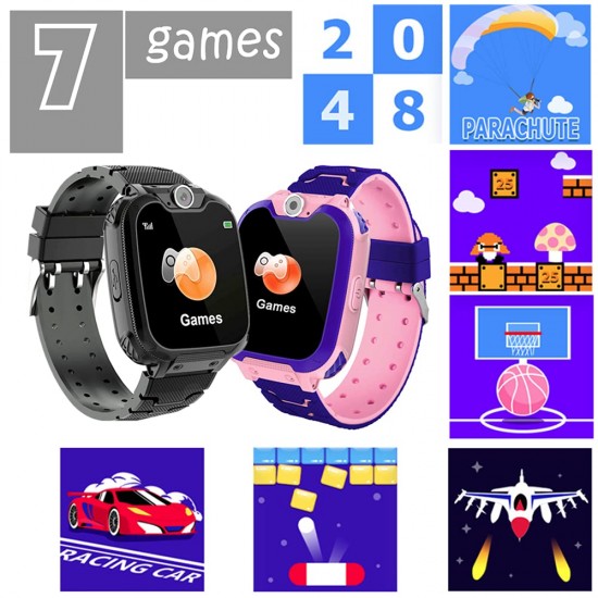 Kids Game Smartwatch MP3-speler Muziek Horloge - [2GB Micro SD inbegrepen] Touchscreen Wekker Camera Polshorloge voor Jongens Meisjes Vakantie Verjaardag Speelgoed Geschenken (Roze)