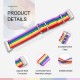 Bandmax Regenboog Bands Compatibel Fitbit Charge 3 Smartwatch, LGBT Pride Nylon Charge 3 Horloge Bands Duurzaam Fitbit 3 Sport Vervanging Bandjes Accessoires met Verstelbare Zilveren Metalen Sluiting