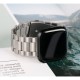 TopTen Horlogebandje compatibel voor Fitbit Versa/Versa 2/Versa Lite/SE Smartwatch, roestvrijstalen metalen armband vervangende accessoires verstelbare polsband