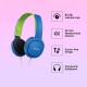 Philips Hoofdtelefoon SHK2000BL/00, On-Ear (Volumebegrenzing 85 db, Ergonomische Beugel, 32 mm Neodymium-Luidsprekerdriver), Blauw/Groen