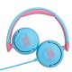 JBL JR310 On-ear kinderhoofdtelefoon in lichtblauw/roze - bedrade koptelefoon met headset en afstandsbediening - ideaal voor school en vrije tijd