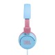 JBL JR310 On-ear kinderhoofdtelefoon in lichtblauw/roze - bedrade koptelefoon met headset en afstandsbediening - ideaal voor school en vrije tijd