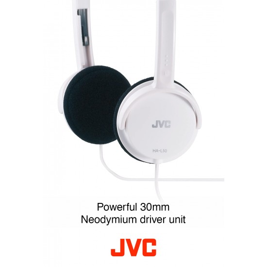 JVC HA L 50 B extra lichte hoofdtelefoon - opvouwbaar ontwerp zwart