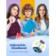 Hoofdtelefoon voor Kinderen, iClever Hoofdtelefoon voor Kinderen, Volume Limited, Stereo-Geluid, Opvouwbaar, Onverwarde Draden, 3,5 mm-Aansluiting voor School/Reizen (blauw zwart)