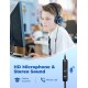 Hoofdtelefoon voor Kinderen, iClever Hoofdtelefoon voor Kinderen, Volume Limited, Stereo-Geluid, Opvouwbaar, Onverwarde Draden, 3,5 mm-Aansluiting voor School/Reizen (blauw zwart)