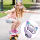 Woukksy Bluetooth hoofdtelefoon voor kinderen, opvouwbare meisjes-hoofdtelefoon over het oor, draadloze kinderhoofdtelefoon met led-licht, kattenoren en microfoon voor school, tablet, mobiele telefoon, pc, paars