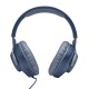 JBL Quantum 100, bedrade over ear gaming headset met afneembare microfoon, compatibel met meerdere platforms, in blauw