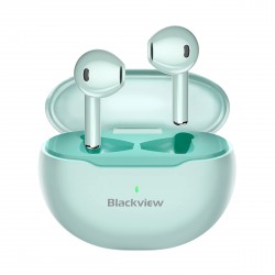 Blackview AirBuds 6 Hoofdtelefoon, draadloos, Bluetooth 5.3 in-ear hoofdtelefoon, ruisonderdrukking, touch-sensoren, 4 microfoons, IPX7 waterdicht, 24 uur speeltijd