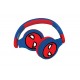 Lexibook Spiderman 2-in-1 Bluetooth-koptelefoon voor kinderen - Stereo draadloos, Veilig voor kinderen voor jongens, opvouwbaar, verstelbaar, rood/blauw