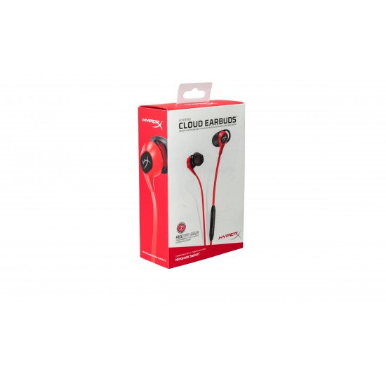 HyperX HX-HSCEB-RD Earbuds - koptelefoon voor Nintendo Switch, PC en mobiele telefoons, rood